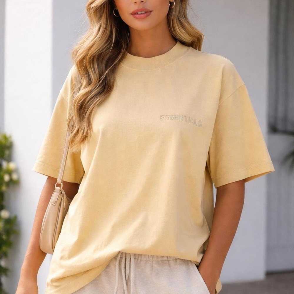 Essentials Women's Soft Yellow Short Sleeve Tee